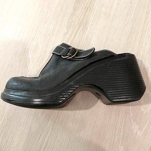 T.M. White Goth y2k Chunky Platform Mules Shoes Size 8.5